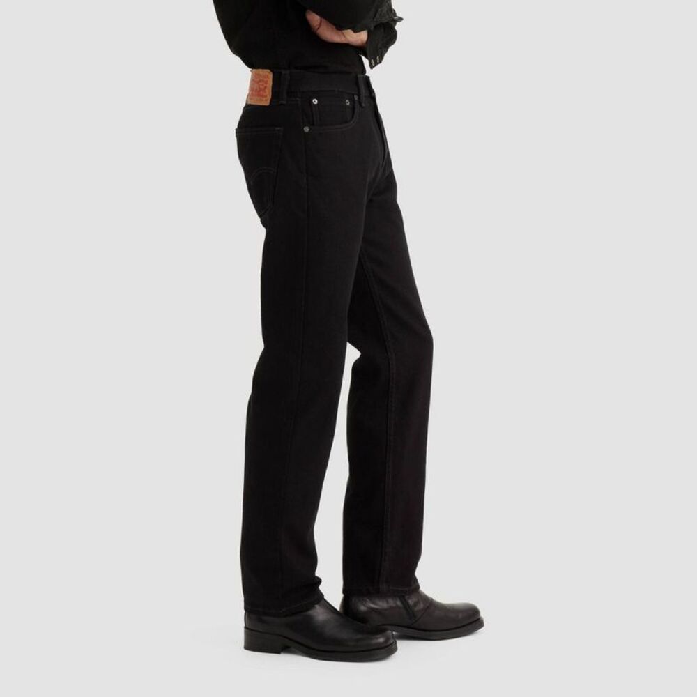 Levi's Men's 505 Regular Fit Straight Leg Jeans - Black Denim 33x30